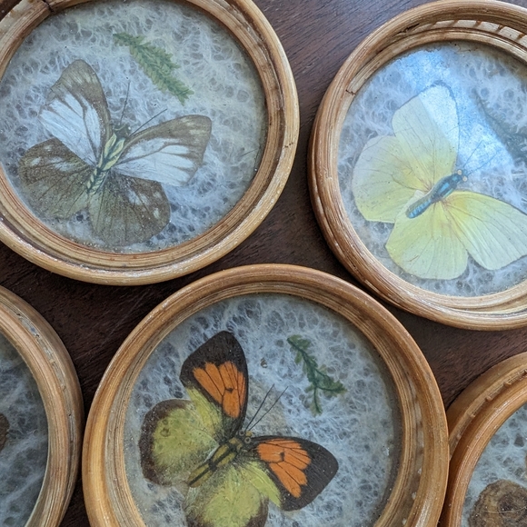 Vintage butterfly coasters - Picture 4 of 7